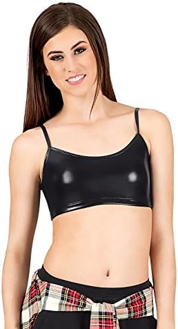 Adult Metallic Camisole Bra Top,N8700SILL,Silver,Large