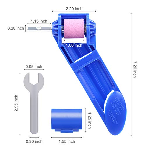 PiscatorZone 2PCS Drill Bit Sharpener Portable Diamond Drill Bit Sharpening Tool Corundum Grinding Wheel