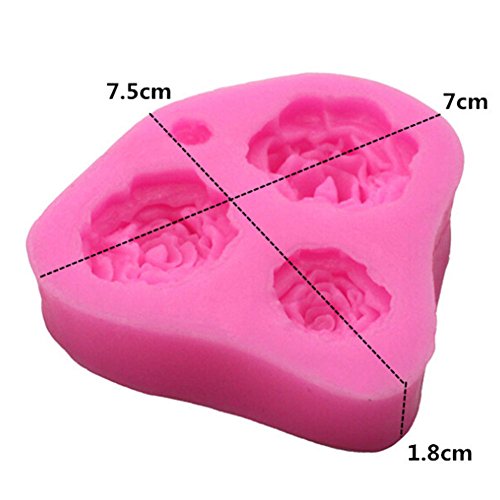 Chige Candy Mold, Silicone Baking Trays - Food Grade & BPA Free - Not Sticky Cake Decoration Mould For Mousse,Chocolate Brownie,Jelly,Ice Cream,Chiffon,Cheesecake,Fondant (Small Roses)