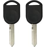 Keyless2Go New Uncut Replacement 80 Bit Transponder Ignition Car Key H92 H84 H85 (2 Pack)