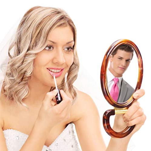 A-1 Hand Oval Cosmetic 7X Magnifying Mirror with Stand