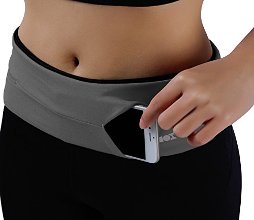 ODODOS by Reflex Unisex Running Belt Waist Packs Universal Outdoor Sports workout Fanny Packs Running Belt ,XS~XL ,DARKGRAY,X-Small