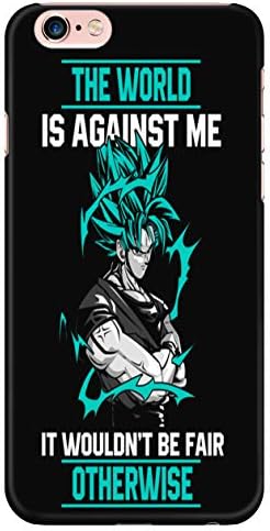 iPhone 6 Plus/6s Plus Case, The World is Against Me Case for Apple iPhone 6 Plus/6s Plus, Vegeta Dragon Ball iPhone Case (iPhone 6 Plus/6s Plus Case - Black)