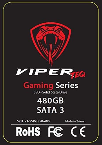 ViperTeq Gaming internal SSD Solid State Drive NAND Flash 2.5 'SATA III 6Gb / s, up to 560 MB/s black, red, Capacity (SSD):480GB