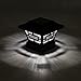 Westinghouse Hilltop 20 Lumens Solar Fence Post Cap Lights for 4x4 Wood Posts (Black, 6 Pack)