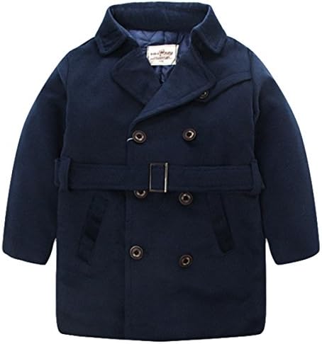 HHUU Baby Boys Kids Winter Warm Jacket Classic Outwears Coat-Navy Blue-5-6 Years
