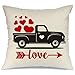 AENEY Valentines Pillow Cover 18x18 for Couch Truck Hot Love Red Sweet Heart Arrow Happy Valentine's Day Decorations Throw Pillow Home Decor Pillowcase Faux Linen Cushion Case Sofa