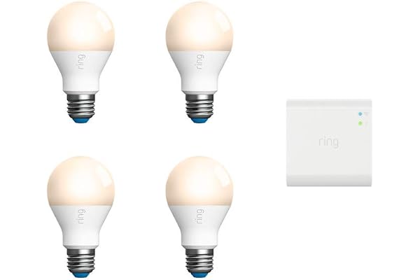 Introducing Ring A19 Smart LED Bulb, White (Starter Kit: 4-pack)