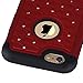 iPhone 6S Case, NOVT Shockproof Heavy Duty Mobile Phone Case iPhone 6 Cover Hybrid Dual Layer Hard PC with Soft Rubber Apple iPhone 6S Cover 4.7 Inch Rhinestone Bling Protective Cell Phone Case (Red)