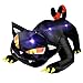 LAOSSC 6 Foot Halloween Inflatable Animated Red Eye Witch's Cat - Halloween Decorations for Indoor and Outdoor - Lanterns Lighted Holiday Home Décor