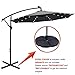 ABCCANOPY 10 FT Solar Powered LED Patio Outdoor Umbrella Hanging Umbrella Cantilever Umbrella Offset Umbrella Easy Open Lift 360 Degree Rotation with 32 LED Lights (Dark Gray)