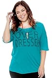 Womens Over Dressed Plus Size Graphic Tee