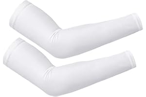 JUSDIQIR UV Sun Protection Cooling Arm Sleeves, Outdoor Sports Ice Silk Sun Compression Arm Sleeve for Men Women Teenager