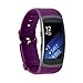 X4-TECH Band for Gear Fit2 Watch Soft Silicone Replacement Elastomer Band Plastic Wristband for Samsung Galaxy Gear Fit 2 SM-R360 Smart Watch (Purple)