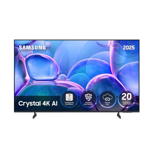 TV 43 Pulgadas Crystal UHD U7025F 4K Smart TV, Colores increíbles con Crystal Processor 4K, Escucha Todos los Altavoces con Q-Symphony, Datos protegidos Knox Security y Gaming Hub