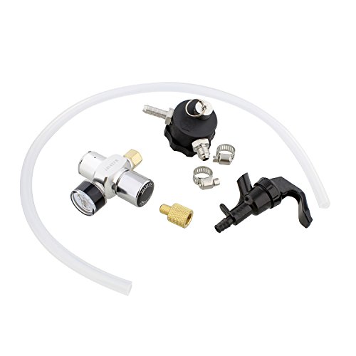 Mini Growler Dispenser - CO2 Regulator for Draft Beer Keg w/ 2 Ft Hose and Spout for Beverage Dispenser Keg Tapping Kit