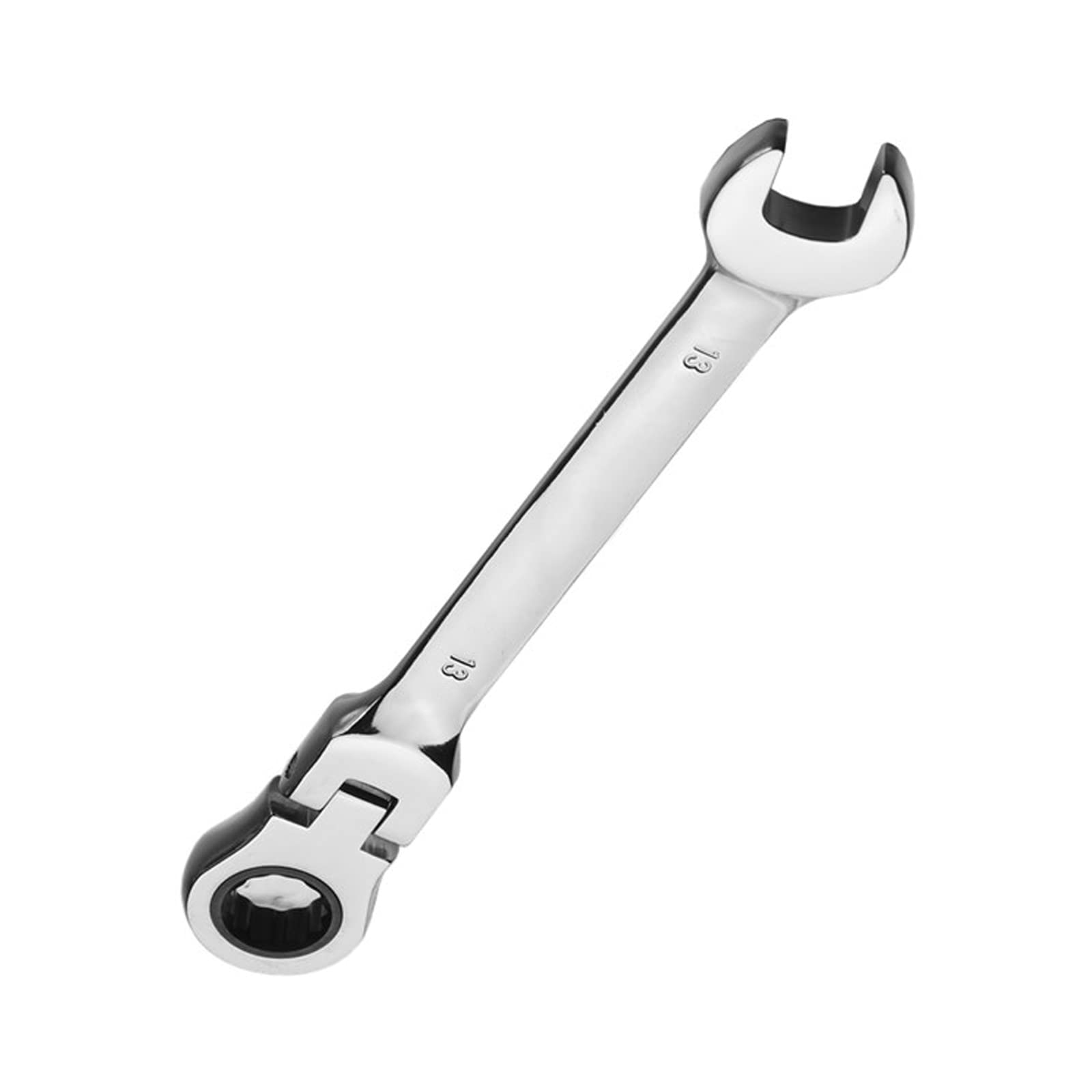 Vokenforu 13mm Flex-Head Ratchet Spanners, Metric Wrench, Chrome Vanadium Steel, Ratcheting Combination Wrench, Tool Wrench for Car Bicycle Repair at Home Workshop (FHW00313)