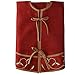 ANOTHERME Deluxe Handmade Large Christmas Tree Skirt with Holly Leaves 50 inch, Festive Holiday Party Decoration (Dark red)