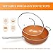 SHINEURI 9 Pieces Nonstick Copper Pot and Pans Copper Nonstick Pot and Pans Nonstick Copper Cookware Copper Ceramic Pot and Stir Fry Pans with Lid, Copper Skillet
