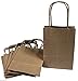 Creative Hobbies 24 Brown Small Paper Gift Handle Bags Approx. 5.25