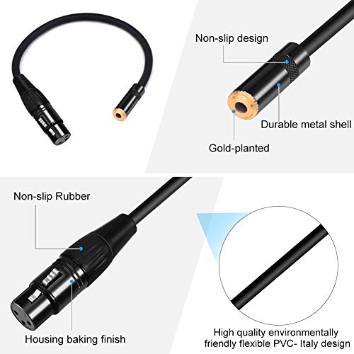 Adaptador XLR A Jack 3.5 Mm - Conversor Profesional Para Micrófono