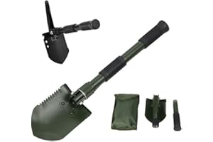 Toasis Camping Shovel Multitool Hand Spade Pickaxe Small Size (Olive)