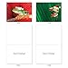 The Best Card Company - 10 Holiday Note Cards for Christmas - Festive Bulk Assortment, Boxed Notecards with Envelopes (4 x 5.12 Inch) - Yule Frogs M1754XS