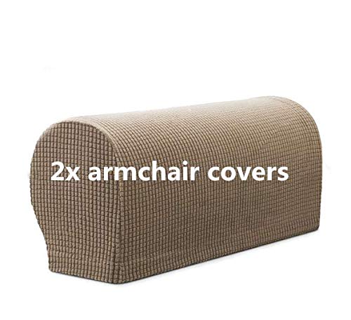 Armrest Covers Set of 2 Stretch Armchair Arm Covers Soft Sofa Arm Covers Non-Slip Furniture Protector