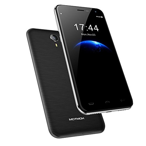 Smartphone Libre Baratos,HOMTOM HT3 3G Teléfonos Móviles Libres 5,0 Pulgadas Android 5,1,8GB ROM ,GPS (Negro)