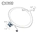 T400 925 Sterling Silver Anklet Blue Pink Butterfly Foot Chain Crystal Gift for Girls Women
