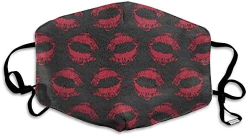 Risating Face Masks Anti-Dust Mouth Cover Super Cool Red Lip Print Washable and Reusable Mask Warm Windproof for Women Men Boys Girls Kids