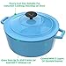 Vremi Enameled Cast Iron Dutch Oven Pot with Lid - 6 Quart Capacity for Preparing Low and Slow Cooking Meals - Electric Gas Stove Top Oven Compatible Cookware - Deep Large Dutch Pot - Blue