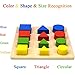 GYBBER&MUMU Wooden Shape Sorting Preschool Colorful Shape Puzzle Toddler Educational Learning Toys