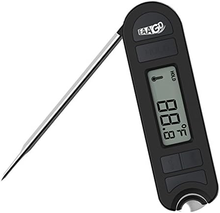 EAAGD Instant Read Digital Meat Thermometer - High Precision Foldable Kitchen Cooking Thermometer with Bottle Opener, Multifunctional Thermometers for BBQ, Coffee,Baby Food,and Bath Water