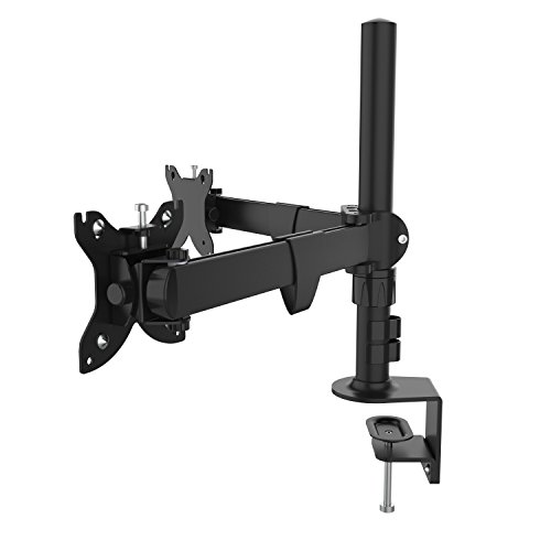Pixio Universal Gaming Dual Monitor Desk Clamp Mount - 100x100 75x75 VESA Compatible Accessory Dual Monitor Display Mount Up to Two 27-inch - Thumbnail 2