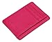 Zhoma RFID Blocking Wallet Slim Front Pocket Leather Card Holder with ID Window - Rose