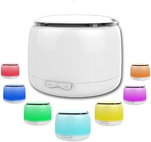 250ml Aromatherapy Essential Oil Diffuser Humidifier with 7 LED Color Changing Lamps and Waterless Auto Shut-off, 2017 New Version Natural Purl with special Butterfly Button Design