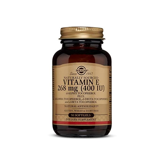 Solgar Vitamin E 268 mg (400 IU), 50 Mixed Softgels - Natural Antioxidant, Skin & Immune System Support - Naturally…