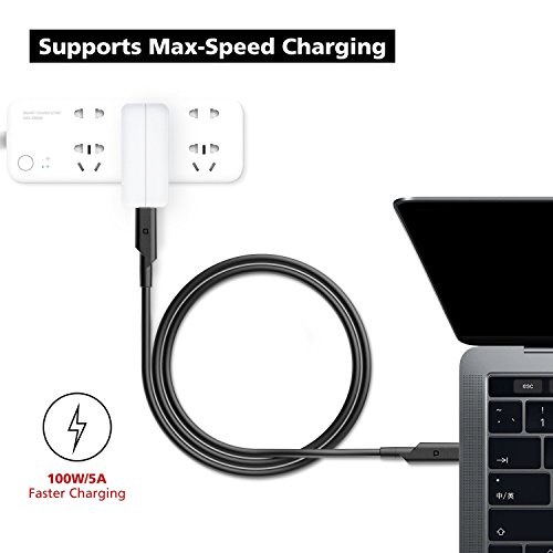 nonda USB-C to USB-C Data Transfer & Charging Cable (USB 3.1), 10.0GBPS Data Transfer, 100W/5A, 3.4ft/1m, Quick Charge and Data Sync for New MacBook and Other Devices with USB Type C (Thunderbolt 3)