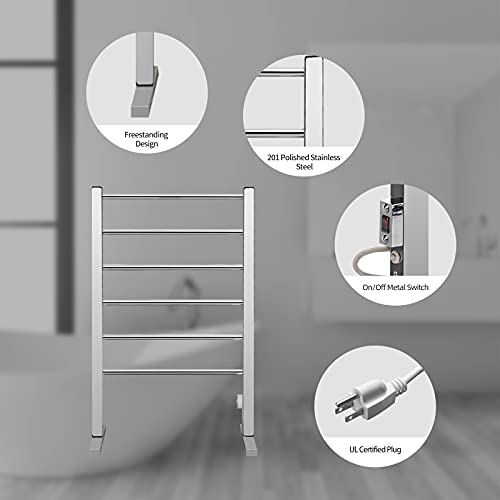 SHARNDY Portable Electric Towel Warmer ETW781 Freestanding Drying Rack for Home Bathroom