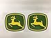 2 John Deere Badge Diecut Decals by SBD Decals (3 Inch)