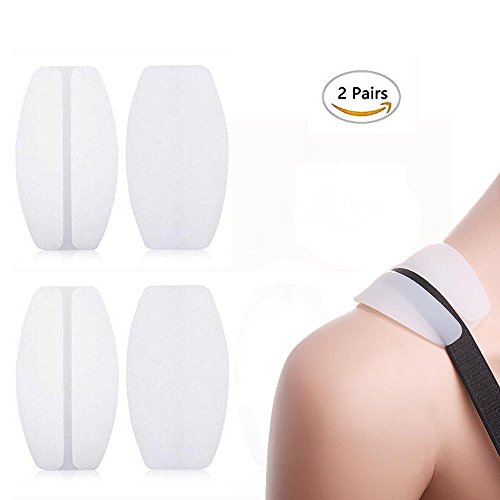 SUREMATE Silicone Bra Strap Cushions Soft Holder Non-slip Shoulder Protectors Pads 2 Pairs … (White) - Thumbnail 6