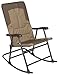 ALPS Mountaineering Outdoor Rocking Chair - Durable Folding Beach and Camp Chair with Comfortable Cushioned Polyester Fabric Over Locking Steel Frame, Khaki