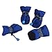 royalwise Dog Boots Pet Shoes Soft and Breathable for Small Dogs 6-15lb All Weather (Large, Blue)