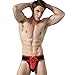 Men's Lingerie Hot Jockstrap with Big Crochet Bulge Pouch Size M, Red