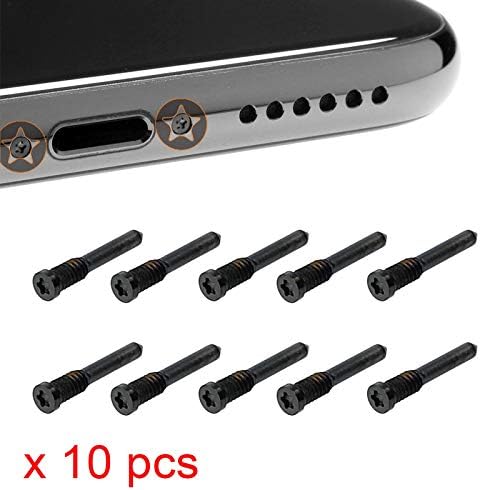 TechZone 10 X BLACK Bottom Pentalobe Torx Screws for Apple iPhone X XR XS & XS MAX