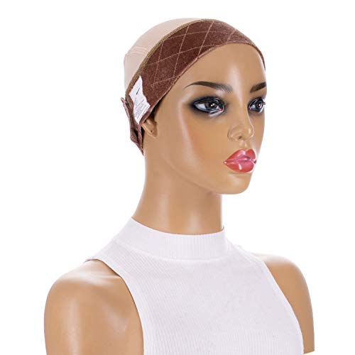 Milano Collection Wig GripCap Value 2 Pack Comfortable, Absorbent Wig Cap with Built-in Wigrip (Tan)