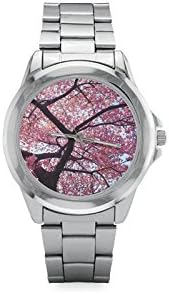 Personalized Gifts Fashion Cherry Blossom Stainless Steel Watch