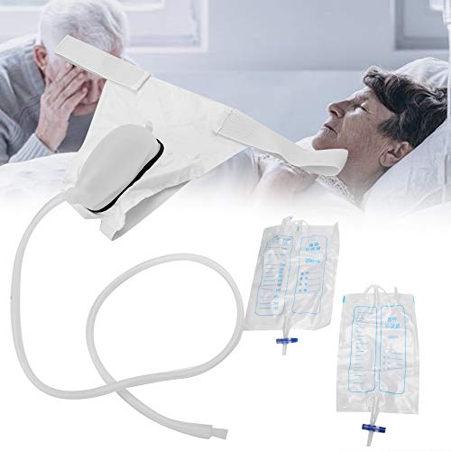 Urine Collection Bag, Female Urine Collection Bag Reusable Silicone Urinal Urinary Drainage Bag Urine Collection Bag for Women Elderly Bedridden