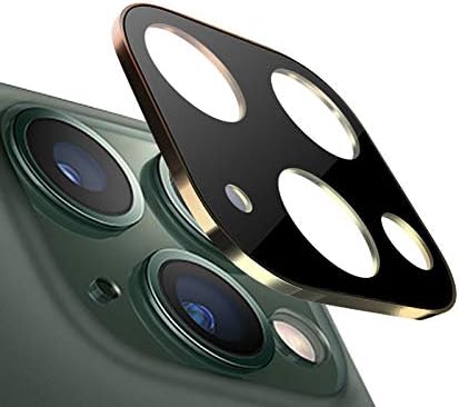 HYAIZLZ iPhone 11 Pro Max/11 Pro Camera Lens Protector Metal Edge Full Coverage 9H Hardness Tempered Glass Camera Lens Protector Film for iPhone 11 Pro Max/11 Pro 5.8,6.5inch,Gold